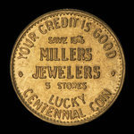 Canada, Millers Jewellers, aucune dénomination <br /> 1958