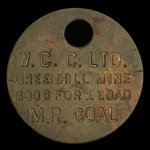 Canada, Western Canadian Collieries (W.C.C.) Limited, 1 charge de charbon <br /> 30 avril 1957