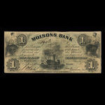 Canada, Molsons Bank, 1 piastre : 1 octobre 1855