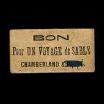 Canada, Chamberland & Pauze, 1 voyage, sable : 1925