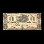 Canada, St. Lawrence Bank & Lumber Company, 1 dollar : 25 mai 1837