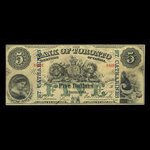 Canada, Bank of Toronto (The), 5 dollars : 1 juillet 1890