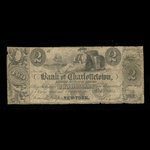 Canada, Bank of Charlottetown, 2 dollars : 1 mai 1852