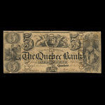 Canada, Banque de Québec, 5 dollars : 1 novembre 1852