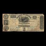 Canada, Banque du Peuple (People's Bank), 5 dollars : 11 juillet 1835