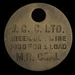 Canada, Western Canadian Collieries (W.C.C.) Limited, 1 charge de charbon : 30 avril 1957