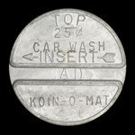 Canada, Koin-O-Mat Car Wash, 25 cents : 1969