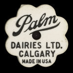 Canada, Palm Dairies Ltd., 1 pinte de lait sunnyvale : 1982