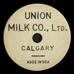 Canada, Union Milk Co. Ltd., 1 pinte de lait écrémé :