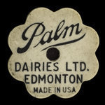 Canada, Palm Dairies Ltd., 1 pinte de lait sunnyvale : 1982