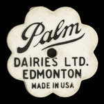 Canada, Palm Dairies Ltd., 1 pinte de lait sunnyvale 2% : 1982