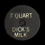 Canada, Dick's Milk, 1 pinte de lait : 1950