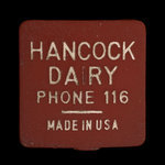 Canada, Hancock Dairy, 1 pinte de lait : 1953