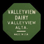 Canada, Valleyview Dairy, 1 pinte de lait : 1971