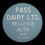 Canada, Pass Dairy Ltd., 1 pinte de lait homogénéisé 2% :