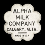 Canada, Alpha Milk Co., 1 pinte de lait écrémé :