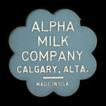 Canada, Alpha Milk Co., 1/2 gallon de lait homogénéisé :