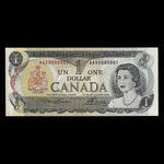 Canada, Banque du Canada, 1 dollar : 1973