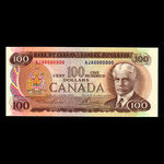 Canada, Banque du Canada, 100 dollars : 1975