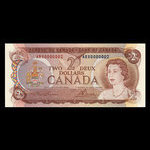 Canada, Banque du Canada, 2 dollars : 1974