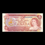 Canada, Banque du Canada, 2 dollars : 1974