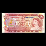 Canada, Banque du Canada, 2 dollars : 1974