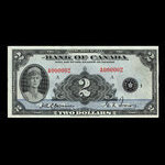 Canada, Banque du Canada, 2 dollars : 1935