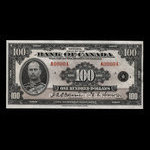 Canada, Banque du Canada, 100 dollars : 1935