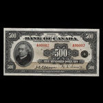 Canada, Banque du Canada, 500 dollars : 1935