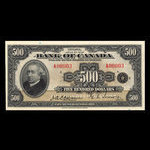 Canada, Banque du Canada, 500 dollars : 1935