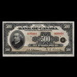 Canada, Banque du Canada, 500 dollars : 1935