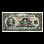 Canada, Banque du Canada, 1 dollar : 1935