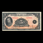 Canada, Banque du Canada, 5 dollars : 1935