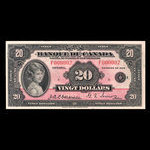 Canada, Banque du Canada, 20 dollars : 1935