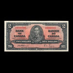 Canada, Banque du Canada, 2 dollars : 2 janvier 1937