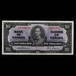 Canada, Banque du Canada, 10 dollars : 2 janvier 1937