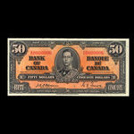 Canada, Banque du Canada, 50 dollars : 2 janvier 1937