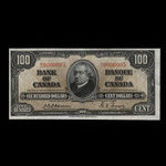 Canada, Banque du Canada, 100 dollars : 2 janvier 1937