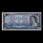 Canada, Banque du Canada, 5 dollars : 1954