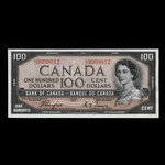 Canada, Banque du Canada, 100 dollars : 1954