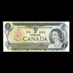 Canada, Banque du Canada, 1 dollar : 1973