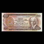 Canada, Banque du Canada, 100 dollars : 1975