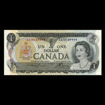 Canada, Banque du Canada, 1 dollar : 1973