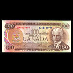 Canada, Banque du Canada, 100 dollars : 1975