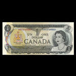 Canada, Banque du Canada, 1 dollar : 1973