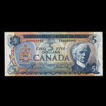 Canada, Banque du Canada, 5 dollars : 1972