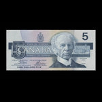 Canada, Banque du Canada, 5 dollars : 1986