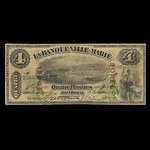 Canada, Banque Ville-Marie, 4 dollars : 2 janvier 1873