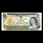 Canada, Banque du Canada, 1 dollar : 1973