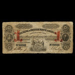 Canada, Bank of British North America, 1 dollar : 1 décembre 1852